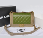 2013 Boy Chanel Flap Shoulder Bag Original Nubuck Leather A67086 Darkgreen A67086