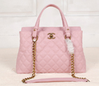 2013 Chanel Classic Caviar Leather Two Handle Bag A66056 Cherry pink A66056