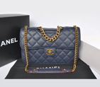 2013 Chanel Flap Shoulder Bag Original leather A37008 RoyalBlue A37008