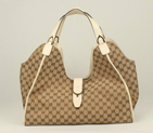 2013 Gucci Gucci GG Fabric Stirrup Shoulder Bag 296855 Offwhite 296855