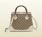 2013 Gucci diana original GG canvas top handle bamboo tote 308360 FWCGG 9761