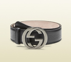 2013 Gucci leather belt with interlocking G buckle 114876 A7M0R 1000