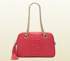 2013 Gucci soho begonia pink leather shoulder bag 308983 A7M0A 6620