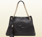 2013 Gucci soho black leather shoulder bag 308982 A7M0G 1000