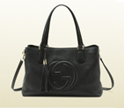 2013 Gucci soho black leather working tote 308363 A7M0G 1000