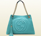 2013 Gucci soho light blue leather shoulder bag 308982 A7M0A 4616