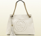 2013 Gucci soho medium off-white leather tote with chain straps 308982 A7M0G 9022