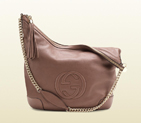 2013 Gucci soho pink tan leather shoulder bag with chain strap 308981 A7M0G 6820