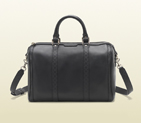 2013 Gucci vintage web black leather boston bag 247205 AP01G 1000