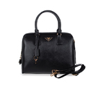 2013 PRADA Saffiano Leather Two Handle Bag 1844 in Black 1844