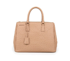 2013 Prada Classic Ostrich Leather Tote Bag 1786 in Bare Pink 1786