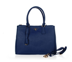 2013 Prada Classic Saffiano Tote Bag 1786 in Blue 1786