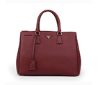 2013 Prada Classic Saffiano Tote Bag 1786 in Claret 1786