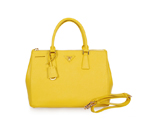 2013 Prada Classic Saffiano Tote Bag 1786 in Lemon Yellow 1786