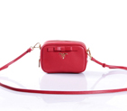 2013 Prada Saffiano Bow Small Shoulder Bag 1N1674 in Red 1N1674