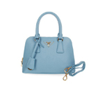 2013 Prada Saffiano Leather 25CM Two Handle Bag 0813 in Light Blue 0813