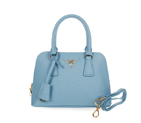 2013 Prada Saffiano Leather 33CM Two Handle Bag 0812 in Light blue 0812
