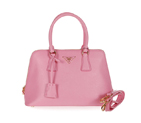 2013 Prada Saffiano Leather 33CM Two Handle Bag 0812 in Pink 0812