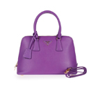 2013 Prada Saffiano Leather 33CM Two Handle Bag 0812 in Purple 0812