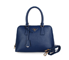 2013 Prada Saffiano Leather 33CM Two Handle Bag 0812 in Royal blue 0812