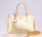 2013 Prada Saffiano Leather 33CM Two Handle Bag 0837 in Gold 0837