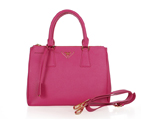 2013 Prada Saffiano Leather Tote Bag 1801 in Rose Red 1801