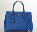 2013 Prada Saffiano Leather Tote Bag 2274 in Blue 2274