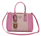2013 Prada Saffiano Leather Tote Bag 2274 in Cherry pink with Light pink 2274