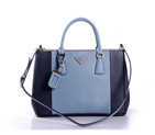 2013 Prada Saffiano Leather Tote Bag 2274 in RoyalBlue with Light Blue 2274