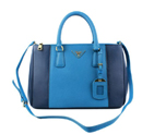 2013 Prada Saffiano Leather Tote Bag 2274 in Skyblue with Dark blue 2274
