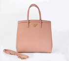 2013 Prada Saffiano Lux Tote Leather Handbag BR2404 in Cherry pink BR2404