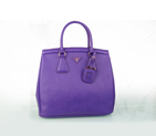 2013 Prada Saffiano Lux Tote Leather Handbag BR2404 in Dark purple BR2404