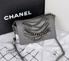 2014 Boy Chanel A67919 Gray Flap Shoulder Bag in Original Leather A67919