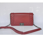2014 Boy Chanel A67949 Claret Flap Shoulder Bag in Sheepskin Leather A67949