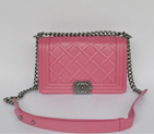 2014 Boy Chanel Flap Shoulder Bag A68086 Calfskin Rose A68086