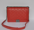 2014 Boy Chanel Flap Shoulder Bag A68087 Calfskin Red A68087