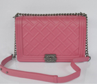 2014 Boy Chanel Flap Shoulder Bag A68087 Calfskin Rose A68087