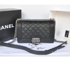 2014 Boy Chanel Flap Shoulder Bag Original Calf Leather A67086 Black A67086
