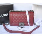 2014 Boy Chanel Flap Shoulder Bag Original Calf Leather A67086 Claret A67086