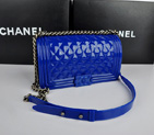 2014 Boy Chanel Flap Shoulder Bag PVC leather A67063 DarkBlue A67063