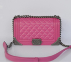 2014 Boy Chanel Flap Shoulder Bag in Calfskin Leather A67088 Rose A67088