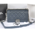 2014 Boy Chanel Flap Shoulder Bag in Original Calf Leather A91205 Royalblue A91205