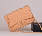 2014 Chanel A28600 Original Caviar Leather Classic Flap Bag in Apricot with Gold A28600