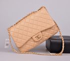 2014 Chanel A28600 Original Leather Classic Flap Bag in Apricot with Gold A28600