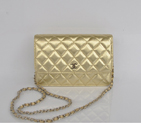 2014 Chanel A33814 Gold Sheepskin Leather mini Flap Bag Silver A33814