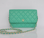 2014 Chanel A33814 Green Sheepskin Leather mini Flap Bag Gold A33814