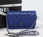 2014 Chanel A33814 Original Glazed Crackled Leather mini Flap Bag with Blue A33814