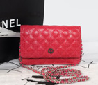 2014 Chanel A33814 Original Glazed Crackled Leather mini Flap Bag with Rose A33814