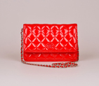 2014 Chanel A33814 Red Patent Leather mini Flap Bag Silver A33814