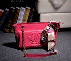 2014 Chanel A66345 sheepskin leahter portable shoulder bag in Rose A66345